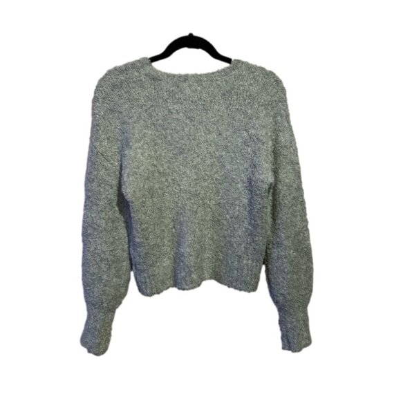 If It Were Me Gray Fuzzy Heathered Sweater - Picture 2 of 3